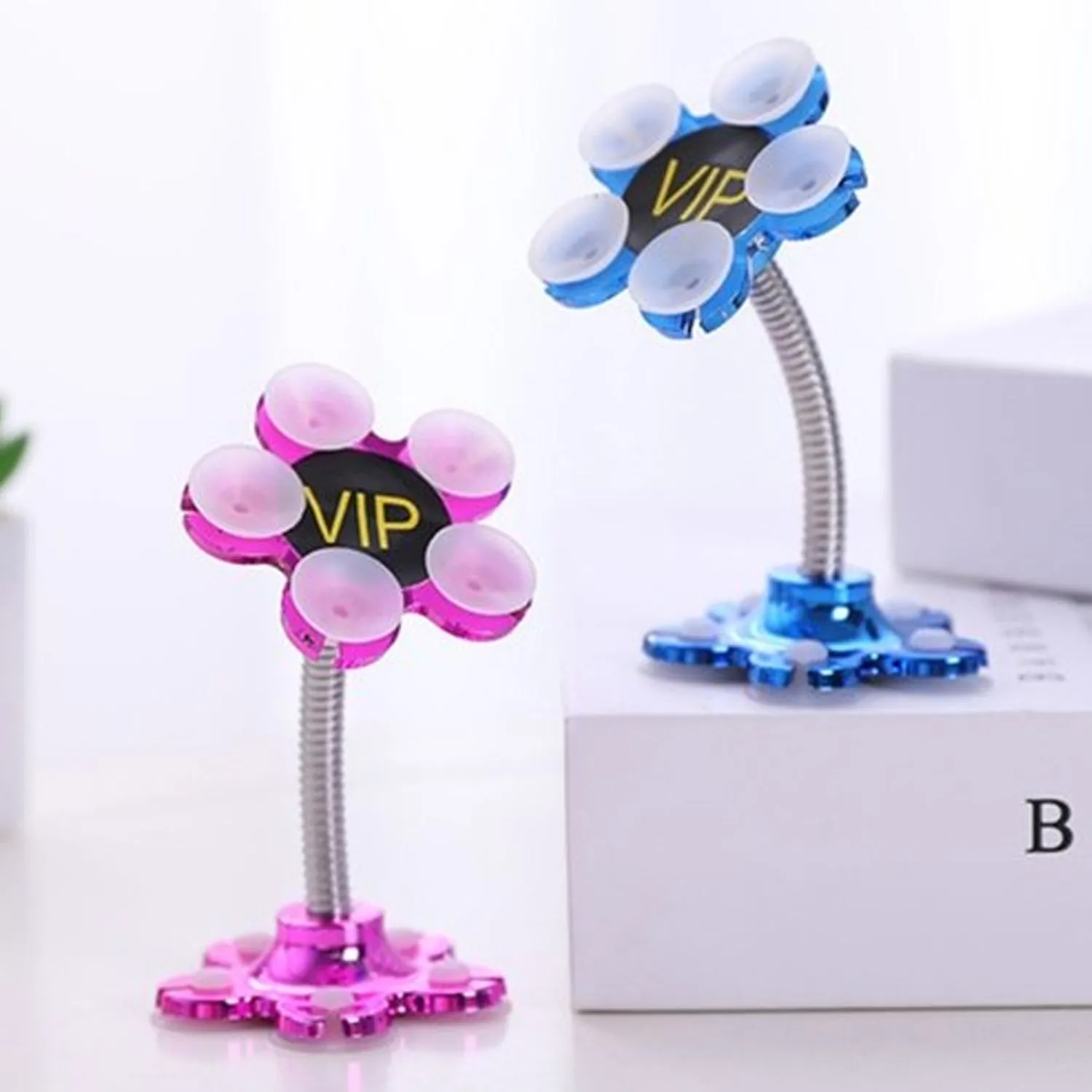 0661 Phone Holder, 360°Rotatable Phone Stand Multi-Function Double-Sided Suction Cup Mobile Phone Holder vip stand