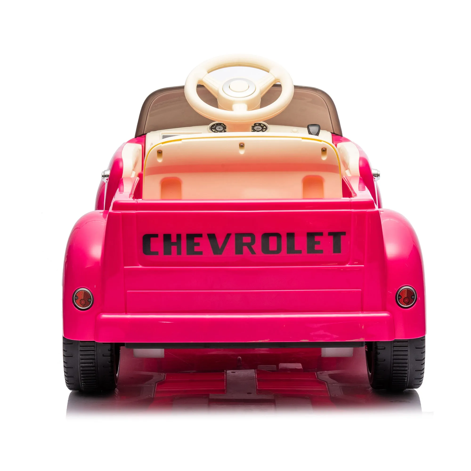 12V Kids Ride On truck car w/parents control, Licensed Chevrolet 3100 pickup,electric car for kid,Vintage modeling,3 speeds,LED Lights,Bluetooth,USB,High-power up to 3.11 MPH,age 3 