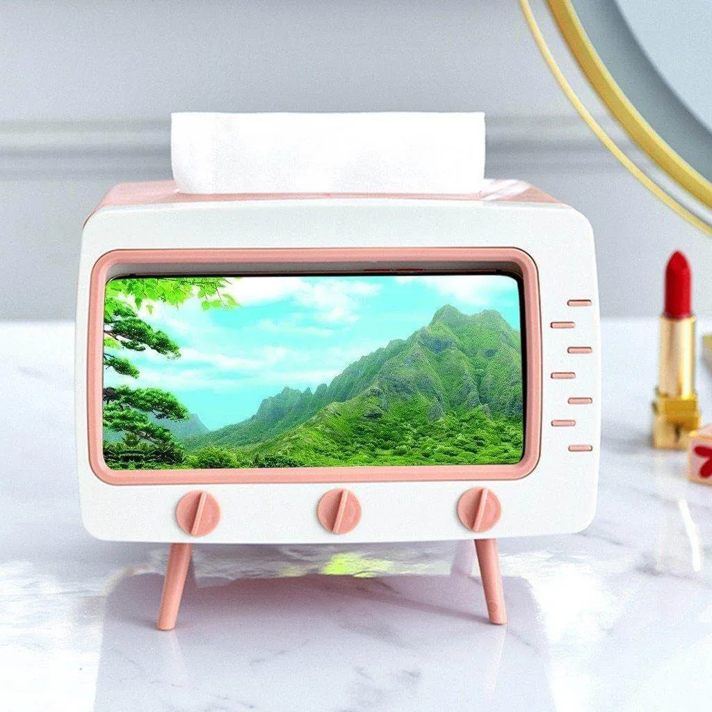 2in1 Creative Tissue Box with Mobile Phone Holder