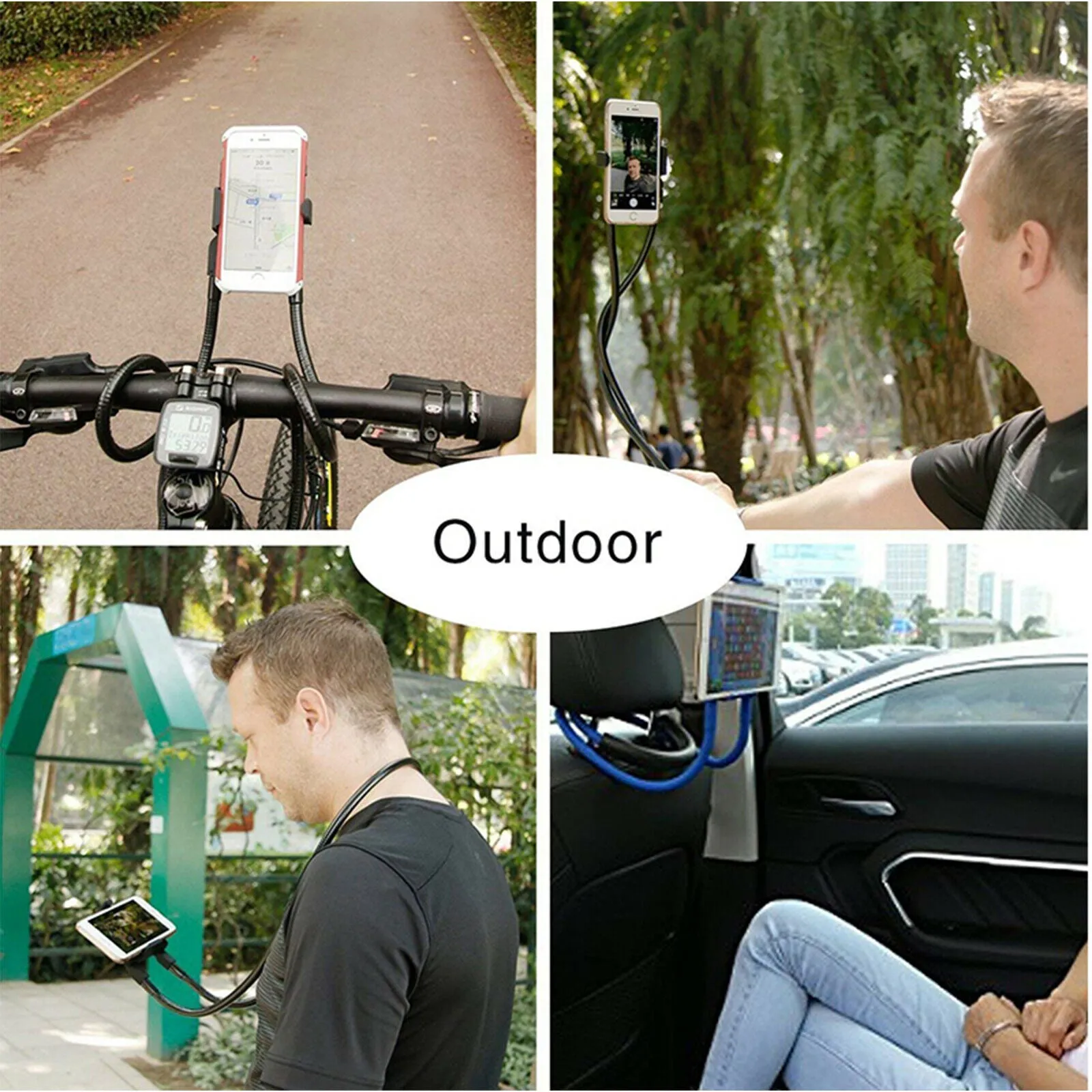 360 Rotation Neck Hanging Flexible Cell Mobile Mount Stand Lazy Bracket Neck Phone