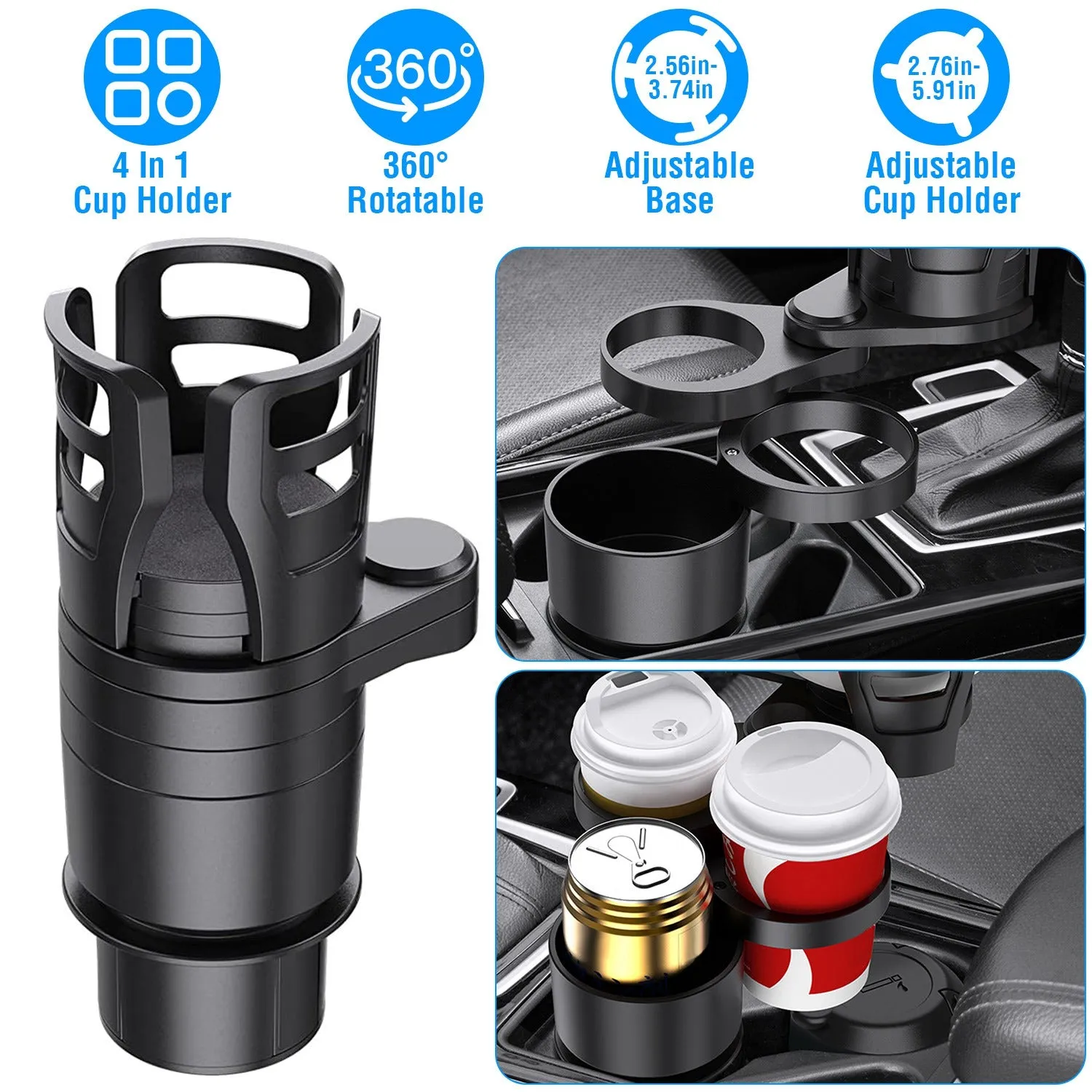 4-in-1 Car Cup Holder