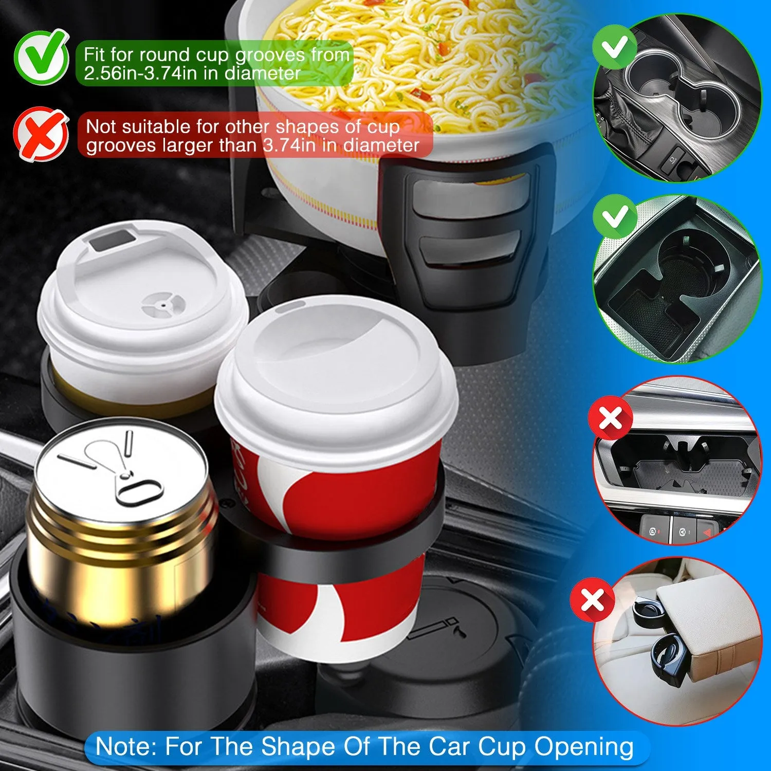 4-in-1 Car Cup Holder