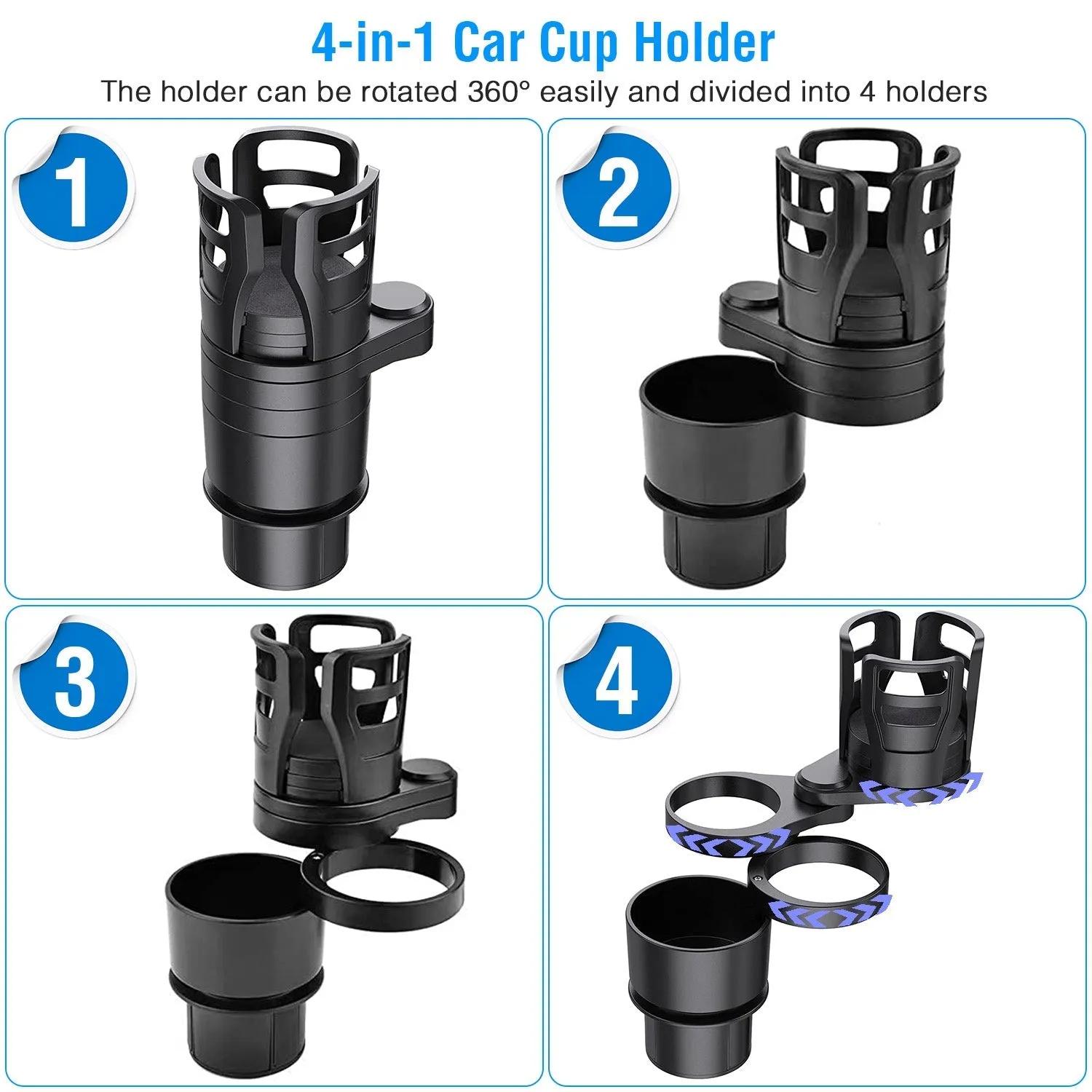 4-in-1 Car Cup Holder