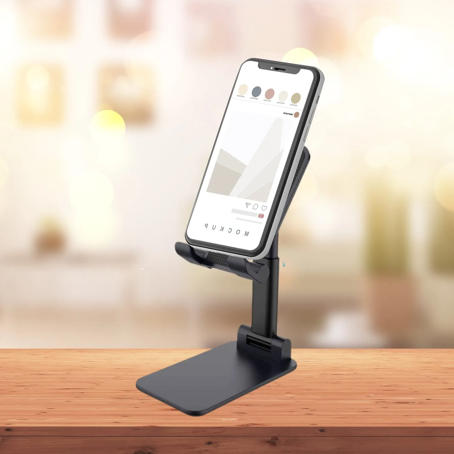 6032 Foldable Mobile Stand with Angle Adjustable Desktop Table Mobile Holder