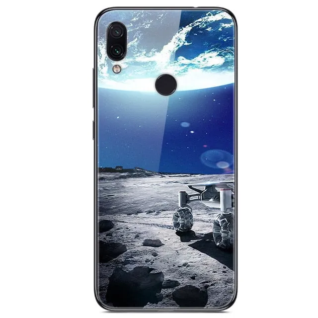 6.3'' For Xiaomi Redmi Note 7 Case Glass Back Hard Cover For Xiaomi Redmi Note 7 Case Note7 Soft Bumper Tempered Fashion Note 7S