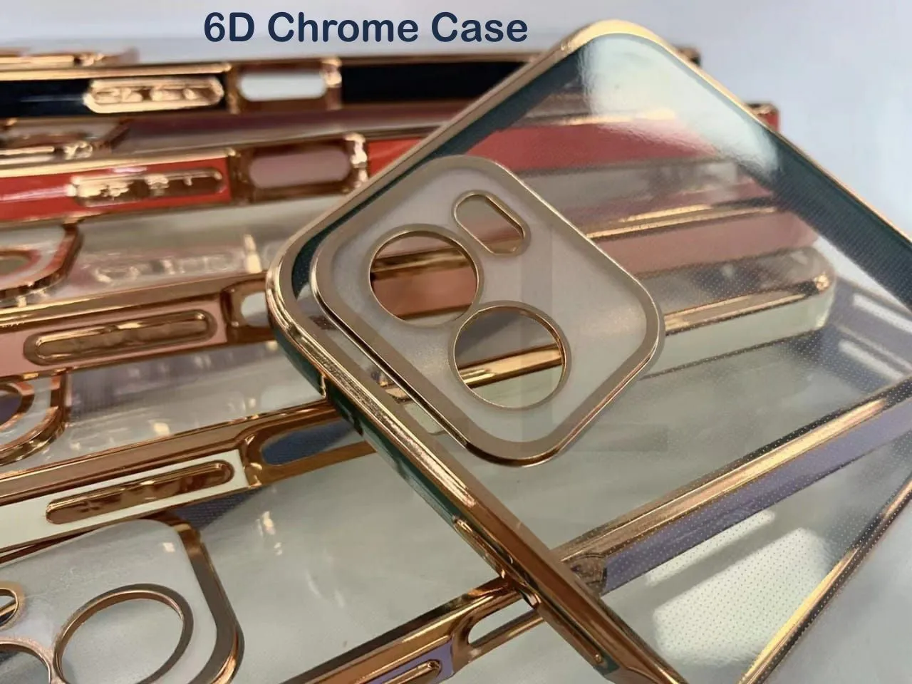 6D Golden Chrome Case For Oppo