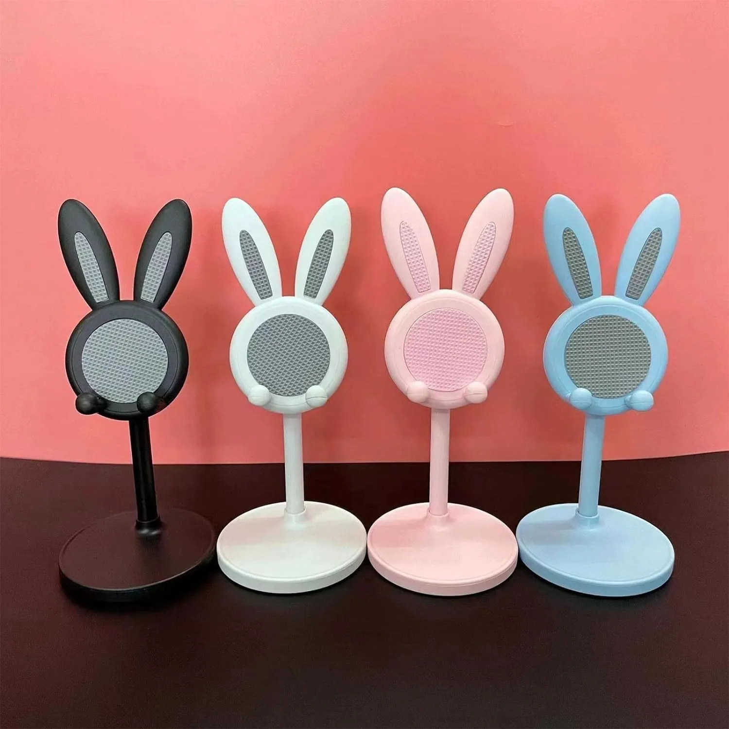 7774 Cute Bunny Phone Stand, Angle Height Adjustable Phone Stand for Desk, Kawaii Phone Holder Desk Accessories, Easter Bunny Gifts Favor for Girl & Boys Accessories for Phone, Tablet, Easter Gifts Favors