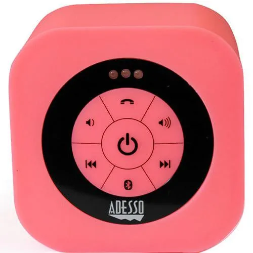 Adesso Bluetooth 3.0 Waterproof Speaker in Pink - Xtream S1P