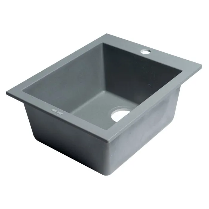 ALFI Brand 17" Drop-In Rectangular Granite Composite Kitchen Prep Sink