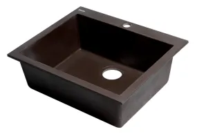 ALFI Brand 24" Drop-In Single Bowl Granite Composite Kitchen Sink