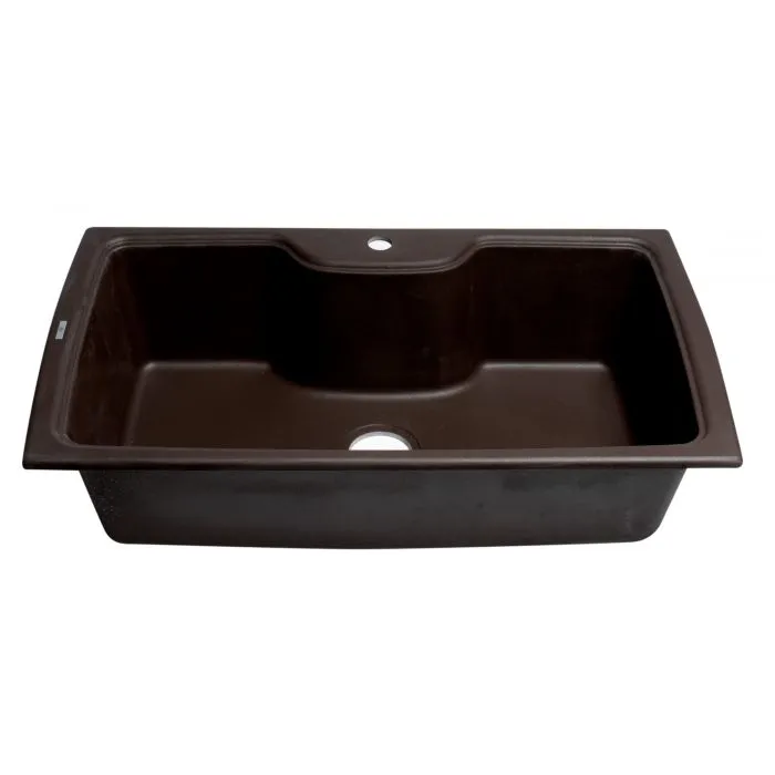 ALFI Brand 35" Drop-In Single Bowl Granite Composite Kitchen Sink