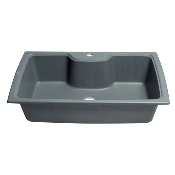 ALFI Brand 35" Drop-In Single Bowl Granite Composite Kitchen Sink