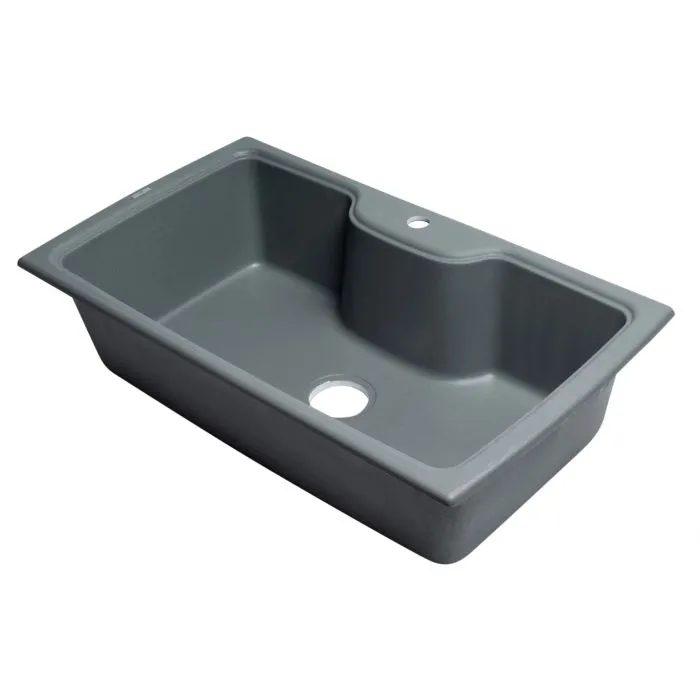 ALFI Brand 35" Drop-In Single Bowl Granite Composite Kitchen Sink