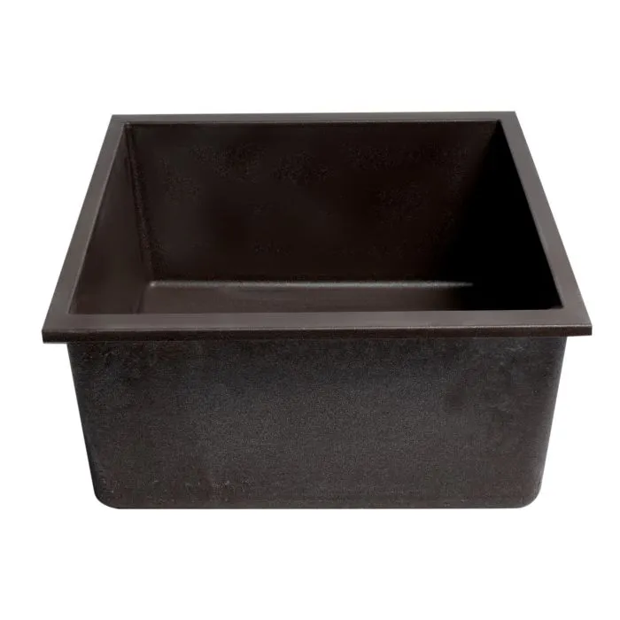 ALFI Brand Chocolate 24" Undermount Single Bowl Granite Composite Kitchen Sink