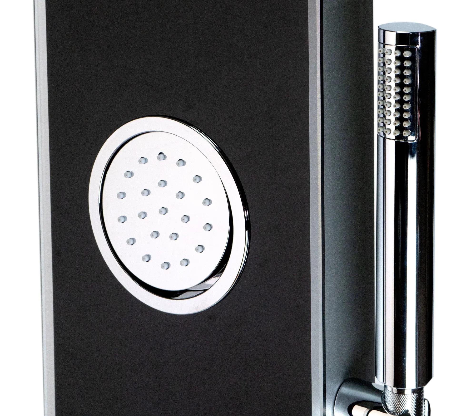 ALFI Brand Glass Shower Panel with 2 Body Sprays and Rain Shower Head