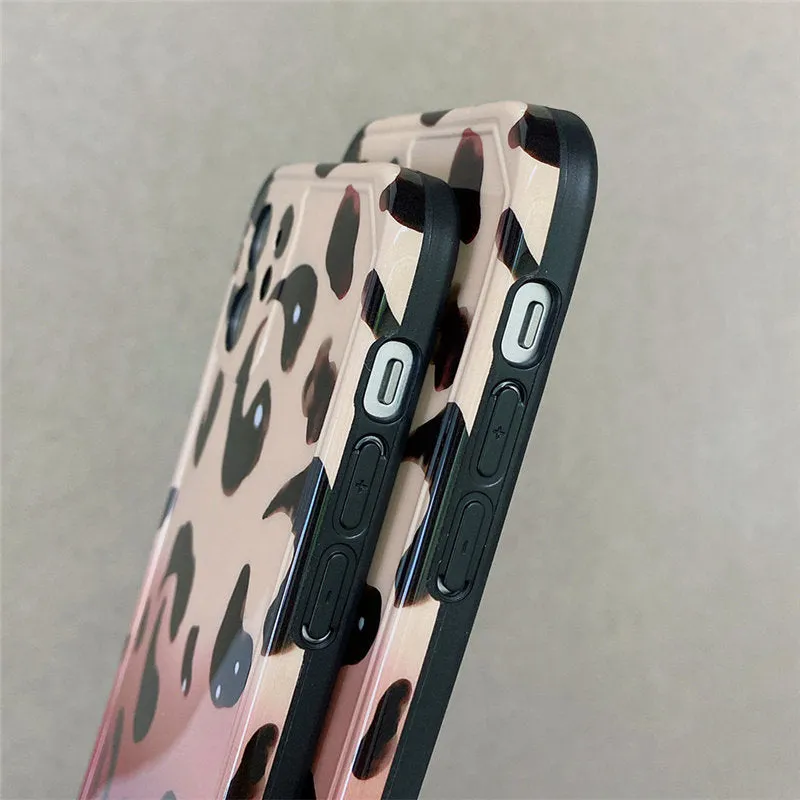 Amber Gradient Leopard Print Suitable Mobile Phone Case Anti-drop Cover