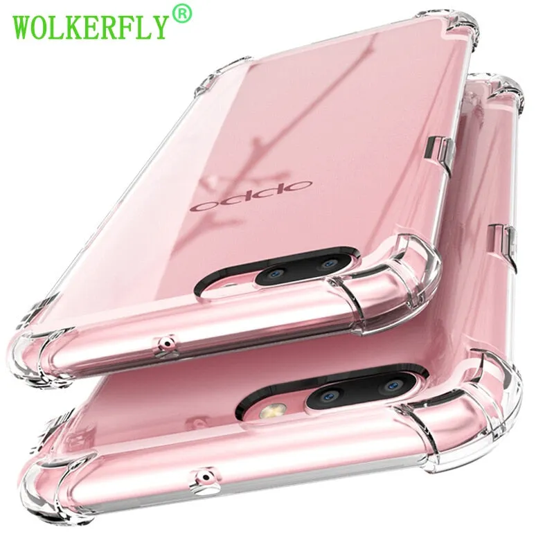 Anti-knock Silicone Case for OPPO R9 R9S R10 R11 Plus R15 A33 A37 A39 A57 A59 A77 R7S F3 F5 F7 TPU Clear Cover Full Protective