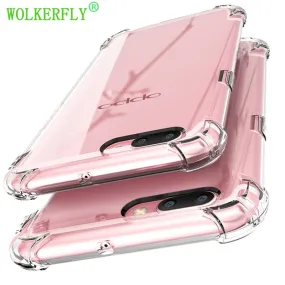 Anti-knock Silicone Case for OPPO R9 R9S R10 R11 Plus R15 A33 A37 A39 A57 A59 A77 R7S F3 F5 F7 TPU Clear Cover Full Protective