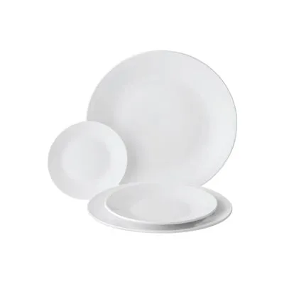 Anton Black 8.25" Coupe Plate, White  6 /Case