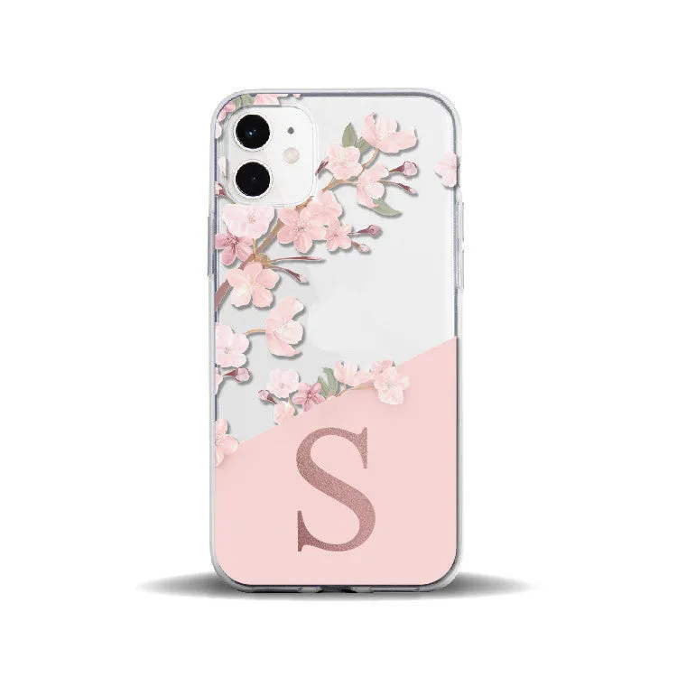 Apple-Compatible iPhone 11/12 Pro Peach Blossom Letter Case.