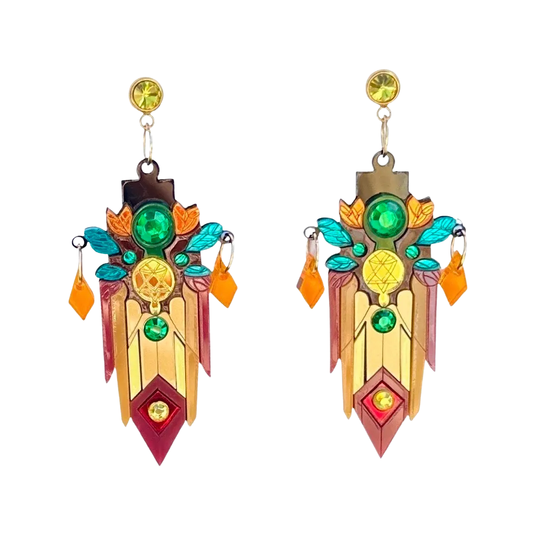 Autumn Art Deco Fall 🍁 - Earrings - Set of 2