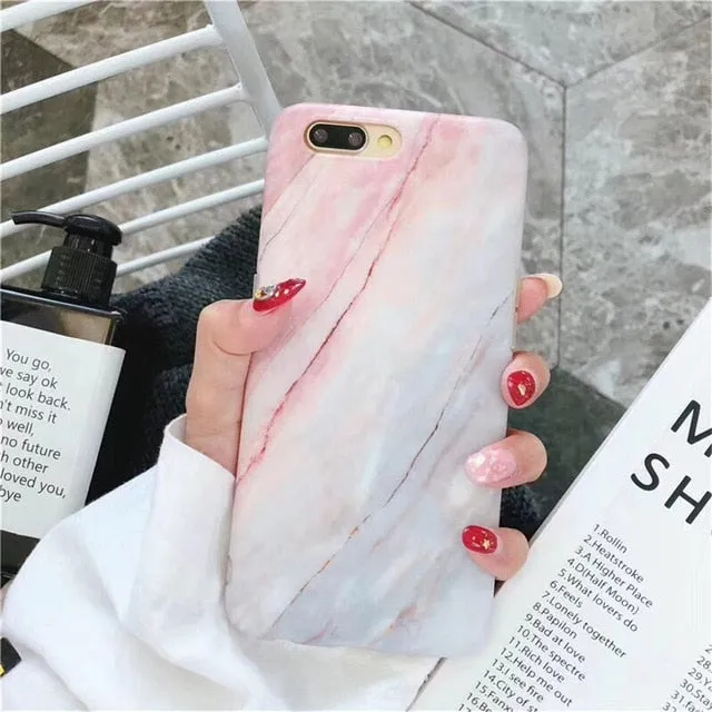 Beyour Marble Flexible Stand Holder Case For iPhone XS XS Max X 8 7 6S Plus For Huawei P20 For Samsung S10 Soft IMD Phone Cover