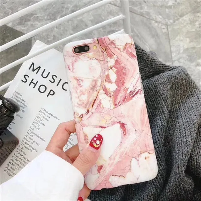 Beyour Marble Flexible Stand Holder Case For iPhone XS XS Max X 8 7 6S Plus For Huawei P20 For Samsung S10 Soft IMD Phone Cover