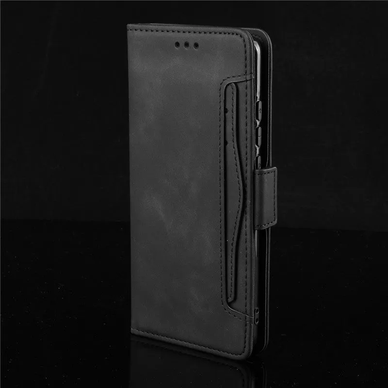 Black Flip Card Slot Wallet Shockproof Phone Case for iPhone 11