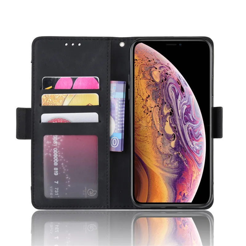 Black Flip Card Slot Wallet Shockproof Phone Case for iPhone 11