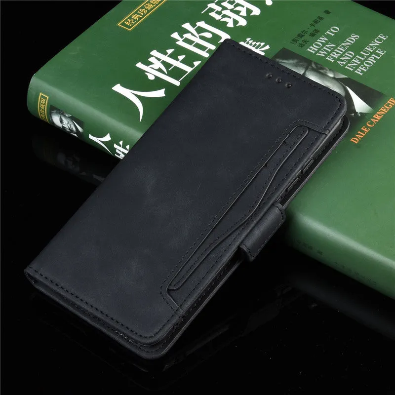 Black Flip Card Slot Wallet Shockproof Phone Case for iPhone 11