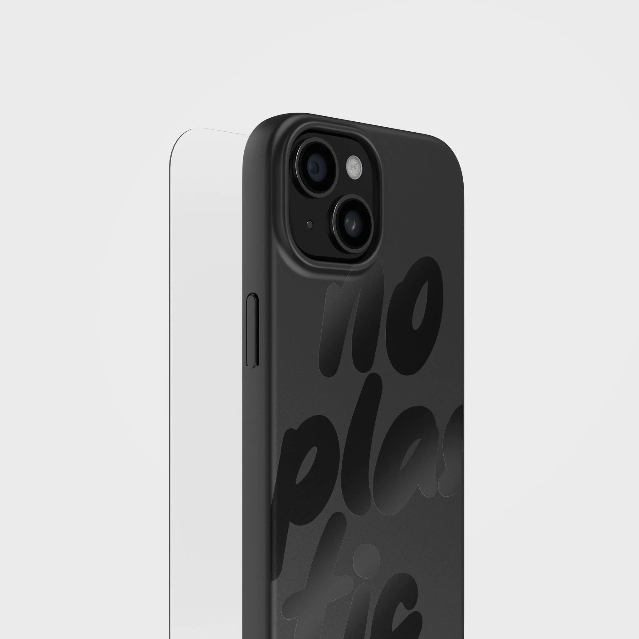 Black, No Plastic - PLNTPRTCT™ Circular Mobile Case & Screen Protector Bundle | Free Charging Cable worth €30