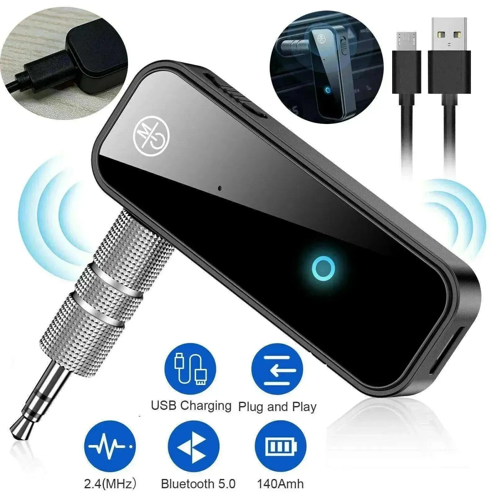 Bluetooth 5.0 2in1 TX/RX Wireless USB 3.5mm