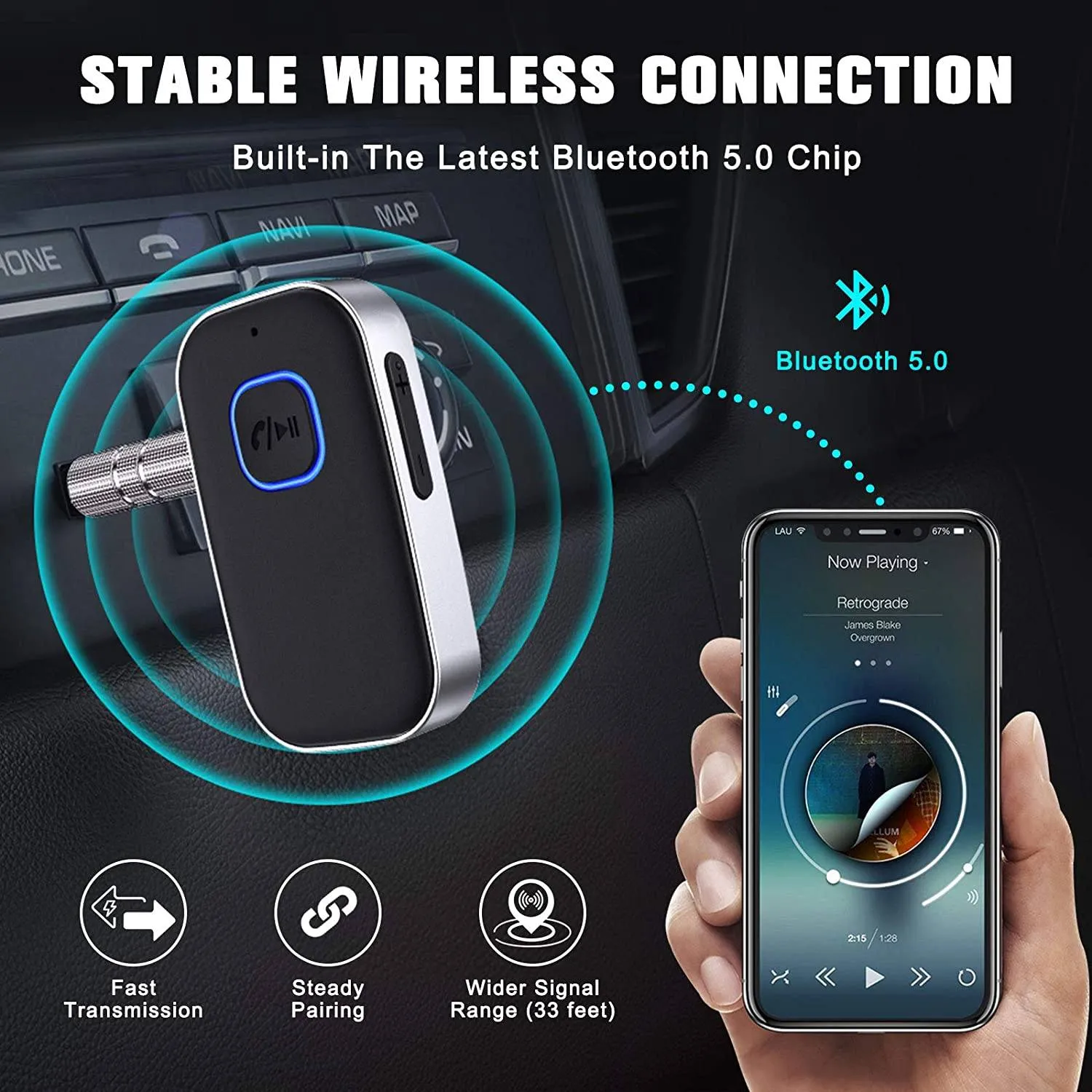 Bluetooth 5.0 Receiver for Car