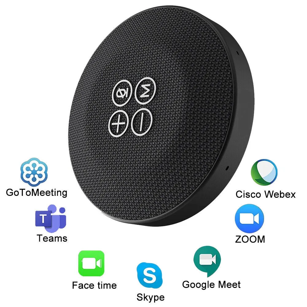 Bluetooth Speaker Phone with 360° Enhanced Voice Pickup & Noise Reduction