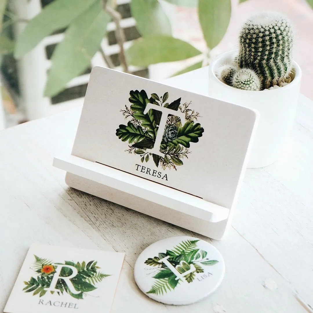 Botanical Monogram Cellphone Holder