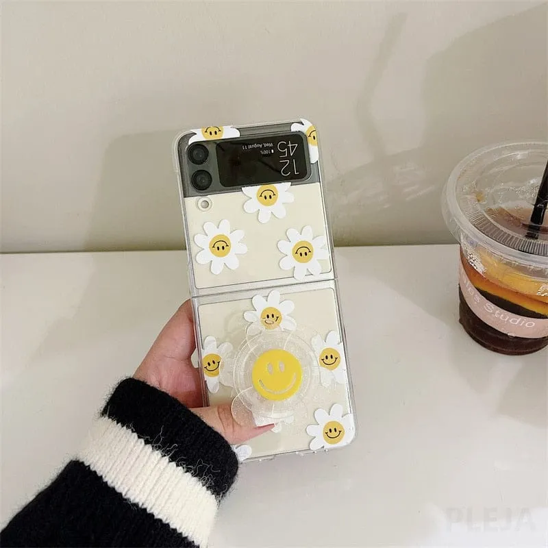 Cute Smile Sunflower Bracelet Phone Case Samsung Galaxy Z Flip 3