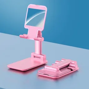 Desktop Cell Phone Stand Phone Holder with mirror full 3-Way Adjustable Phone Stand for Desk Height   Angles Perfect As Desk Organizers and Accessories.