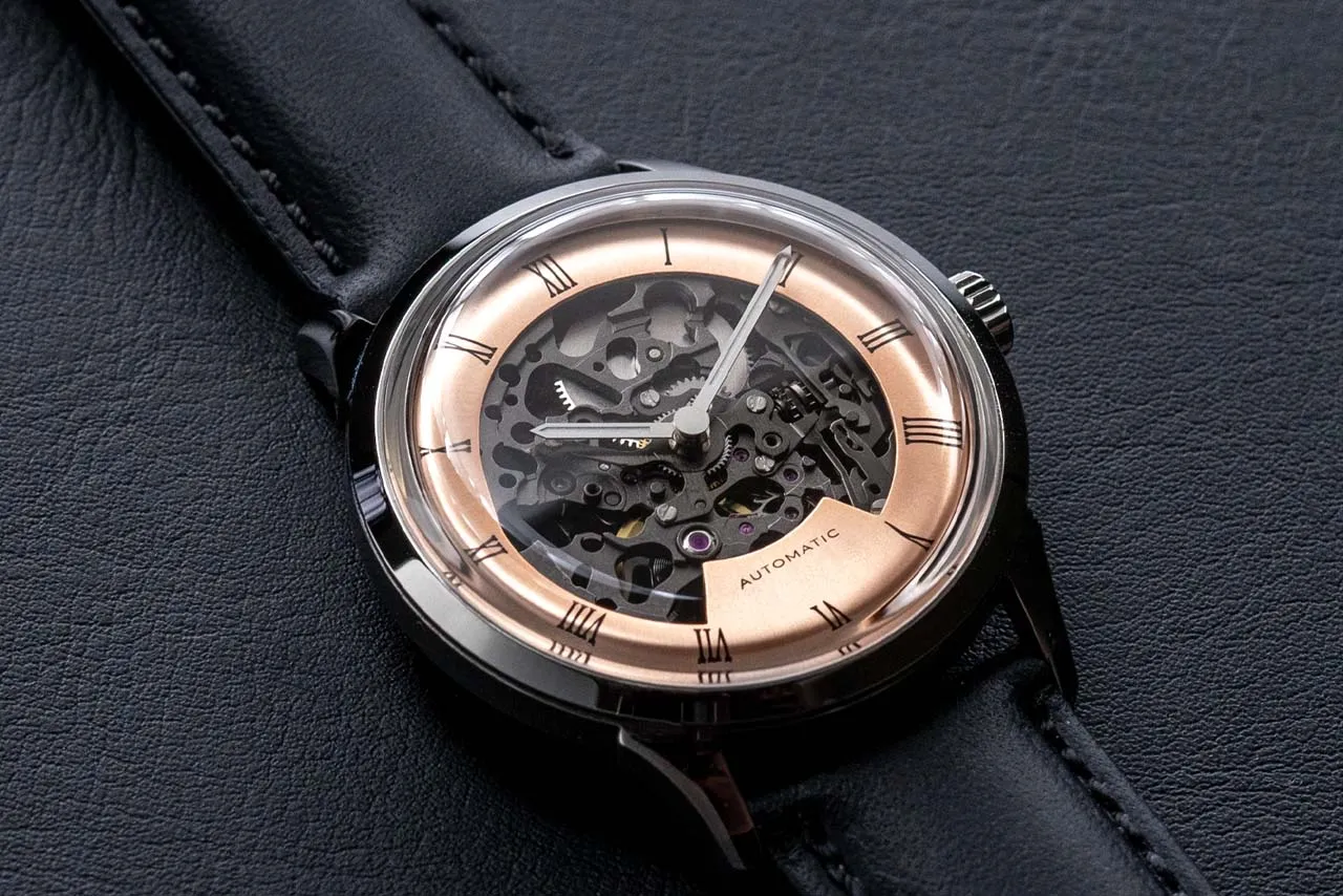 DWC Mosel series - Salmon Skeleton Dial (Miyota 8N24, 82S0)