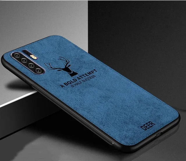 For Huawei P30 Pro Case Fabric Cloth Texture Soft Silicone Cover For Huawei P30 Lite Pro Phone Cases