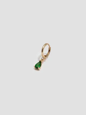 Gemstone Diamond Charm Hoop