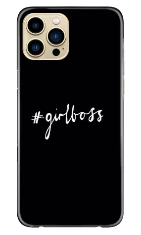 #GirlBoss Mobile Back Case for iPhone 13 Pro (Design - 266)