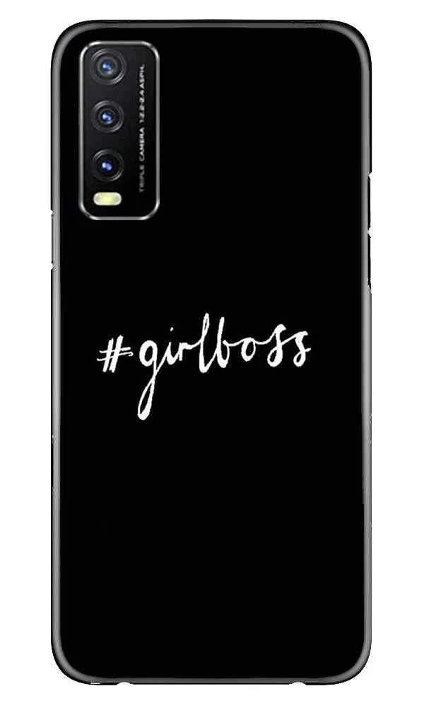 #GirlBoss Mobile Back Case for Vivo Y20 (Design - 266)