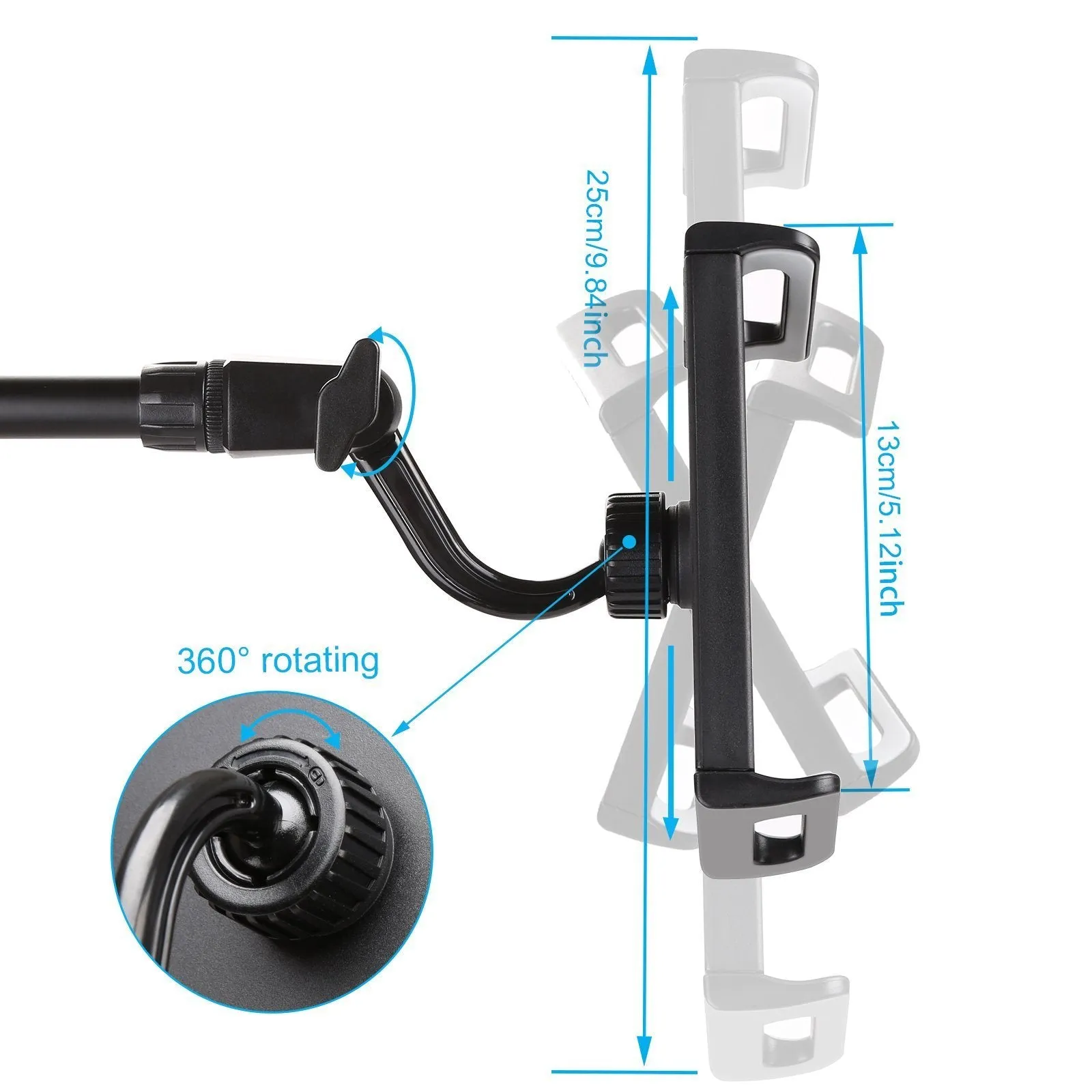 IMAGE Microphone Stand with Mic Clip Holder