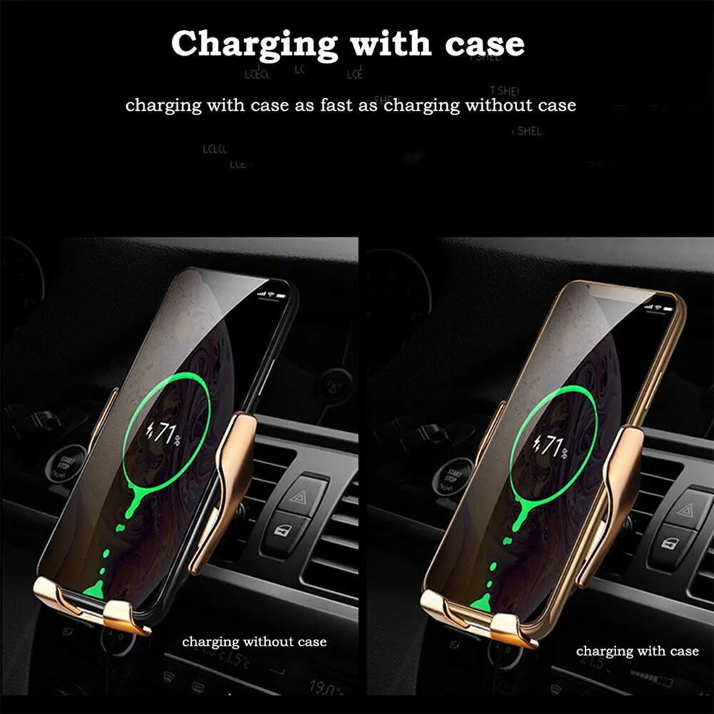 Infrared Sensor Wireless Car Charger for QI Devices and Car Phone Holder Air Vent Clip Type