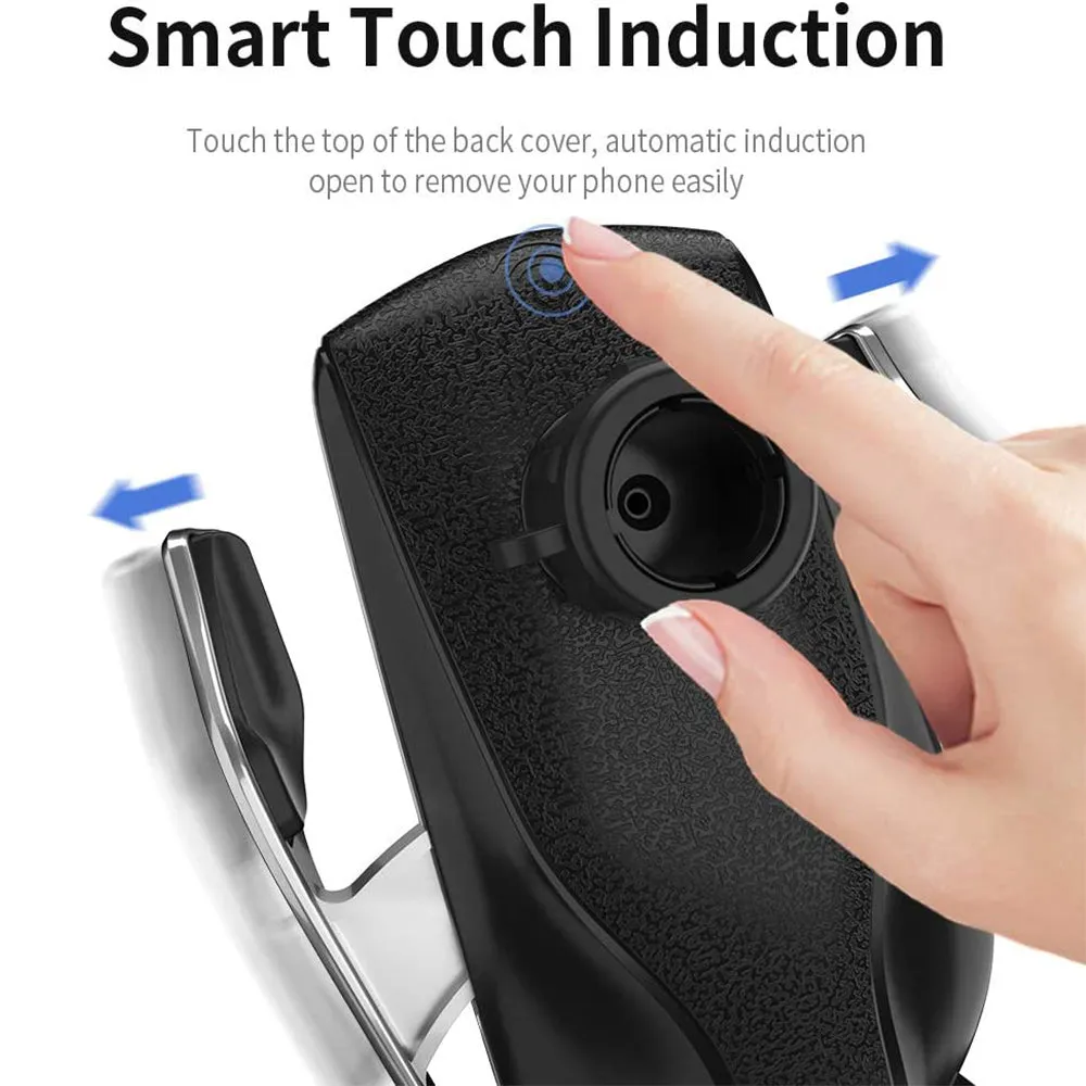 Infrared Sensor Wireless Car Charger for QI Devices and Car Phone Holder Air Vent Clip Type