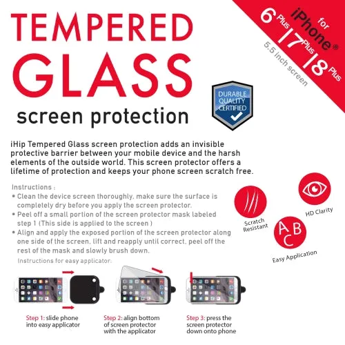 iPhone 6 ,7 ,8  Tempered Glass Screen Protector