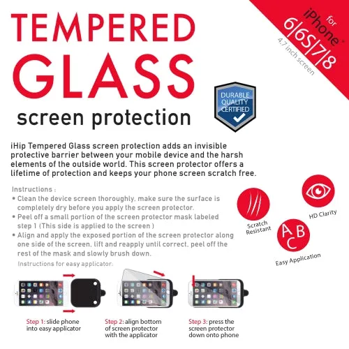 iPhone 6,6S,7,8 tempered Glass Screen Protector