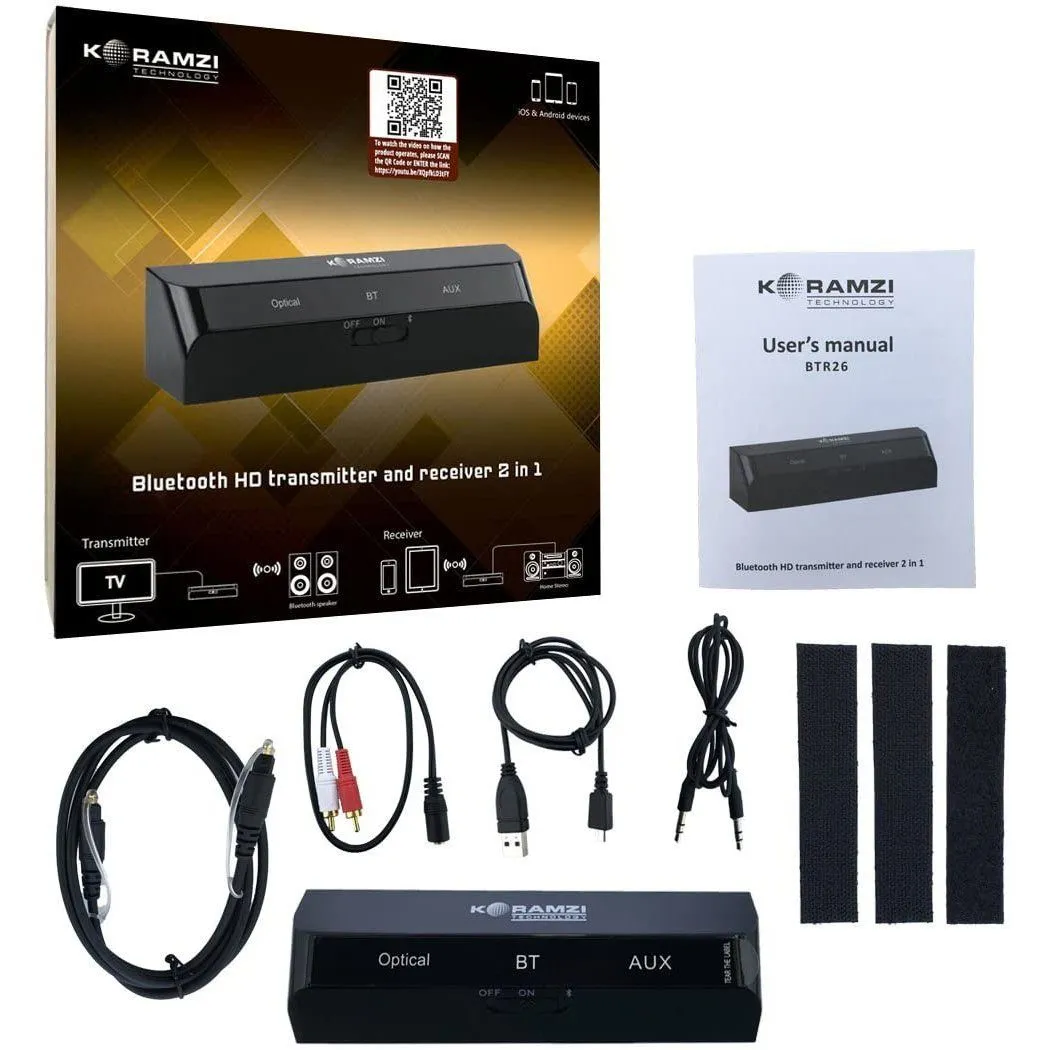 Koramzi 2-in-1 Bluetooth HD Transmitter and Receiver