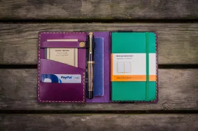 Leather Pocket Moleskine Journal Cover - Purple