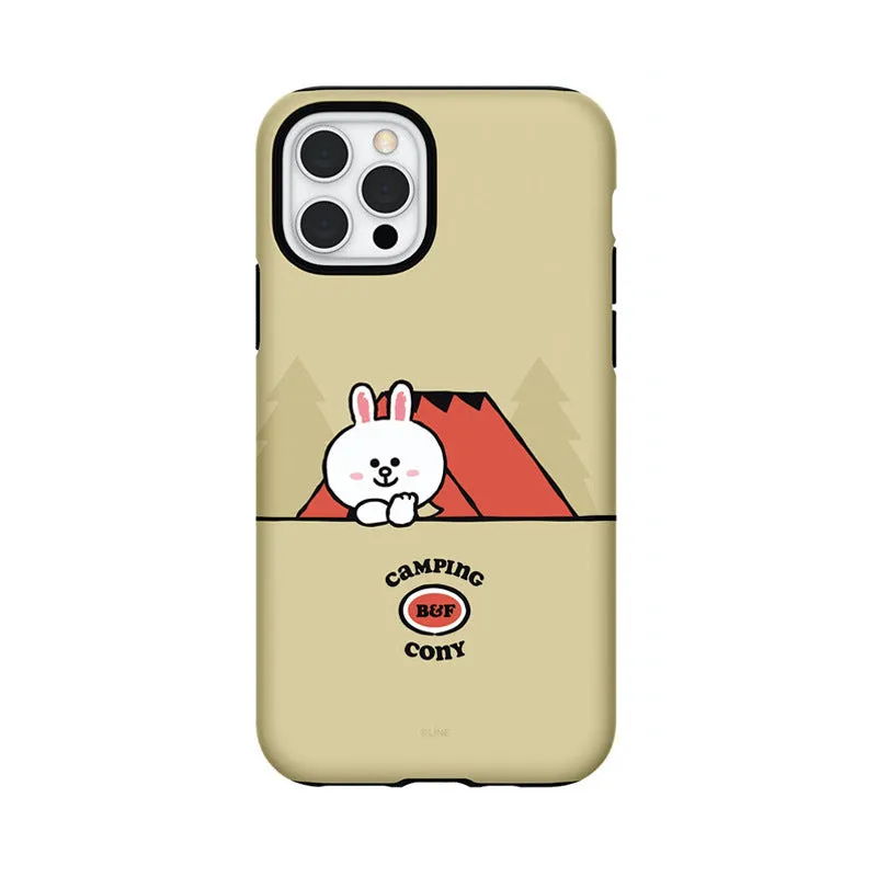 Line Friends Camping Night Dual Layer TPU PC Shockproof Guard Up Combo Case Cover